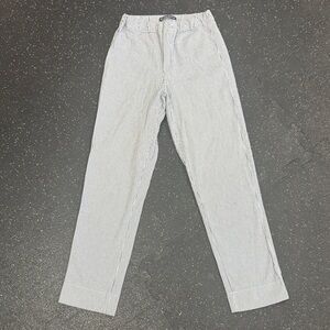 Brandy Melville White and Navy Pinstripe Chinos